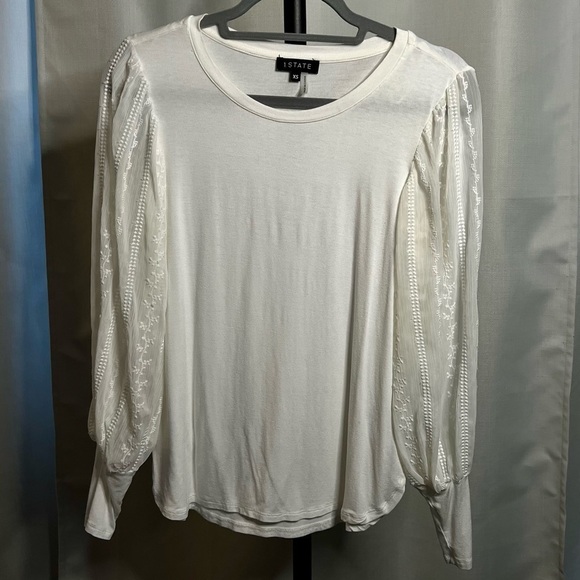 1. State White Long Sleeve Blouse - Picture 2 of 6